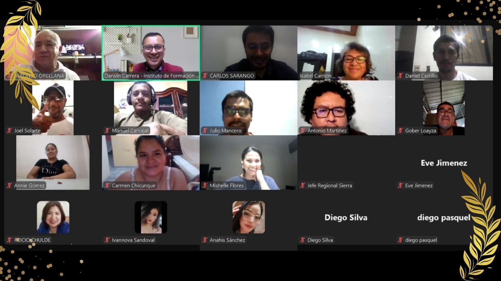 Participantes en clase online
